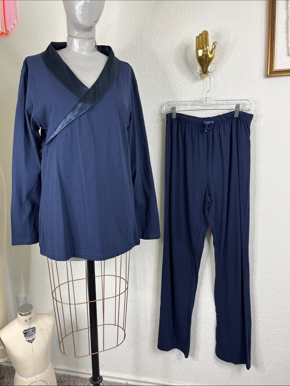 Temperley London x British Airways First Class Satin Cross Long Sleeve Pajama Se
